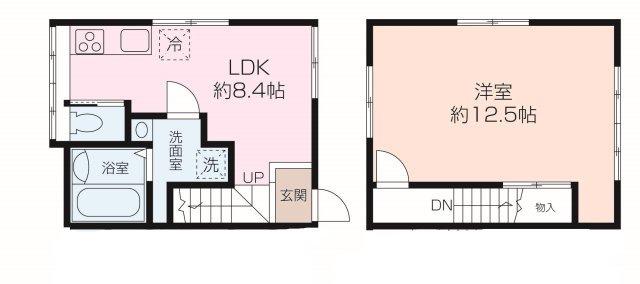 峯山テラス(1LDK)の間取り写真