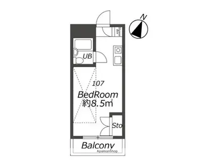 ラ・レジダンス・ド・ポローニア(ワンルーム/1階)の間取り写真