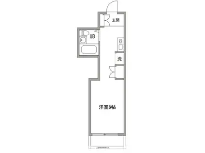 ヴィラクローバー(ワンルーム/1階)の間取り写真