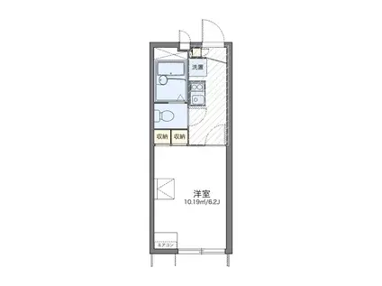 レオパレスグレイスSHINOⅡ(1K/1階)の間取り写真