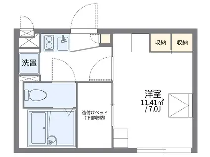 レオパレスMKコーポ(1K/2階)の間取り写真