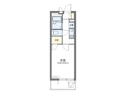 レオパレスさくら高津(1K/3階)の間取り写真