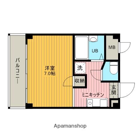 J・K MANSION 1(1K/1階)の間取り写真