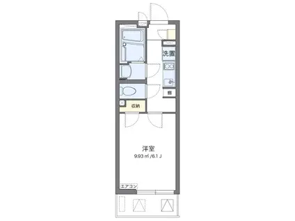 クレイノLEGACY鵜の木(1K/3階)の間取り写真