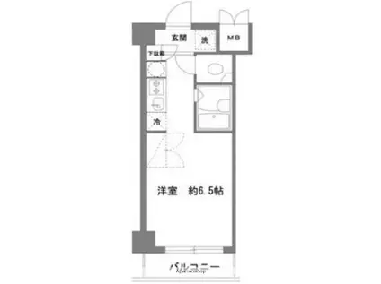 ラグゼナ本厚木(ワンルーム/4階)の間取り写真