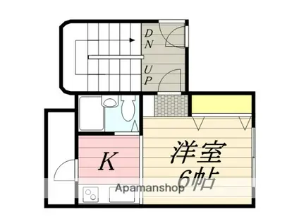 Kパレスレンガ坂(ワンルーム/3階)の間取り写真