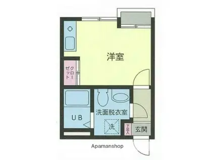 ピュアスプリング杉田2(ワンルーム/1階)の間取り写真