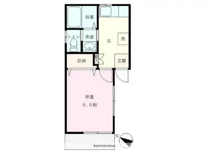 シャルマンミヨ(1K/2階)の間取り写真