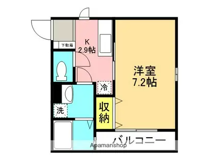 プラチナレジデンス(1K/3階)の間取り写真