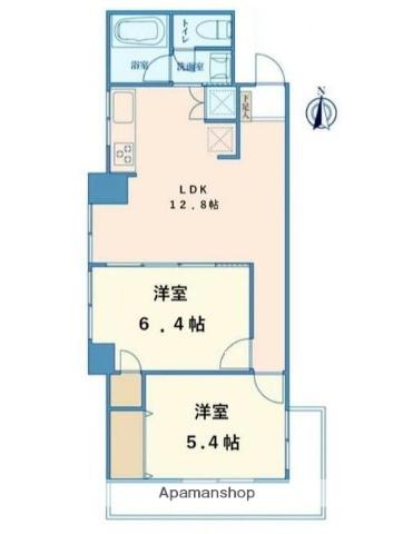 MAC川崎コート(2LDK/5階)の間取り写真