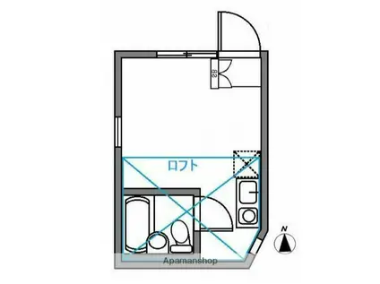 ロマネーゼ(ワンルーム/2階)の間取り写真