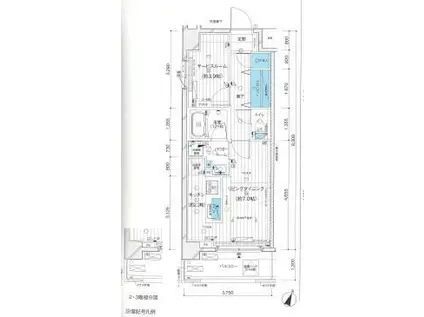メインステージ横濱黄金町(1K/3階)の間取り写真