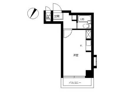 スカイコート横浜真金町(ワンルーム/4階)の間取り写真