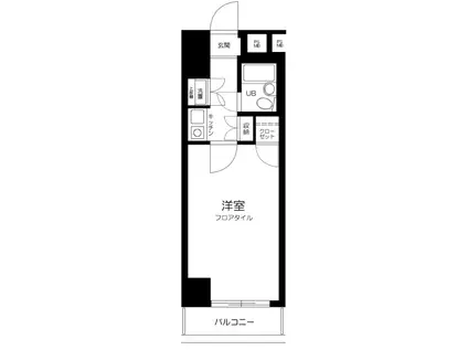 ゾンネンハイム元住吉(1K/2階)の間取り写真