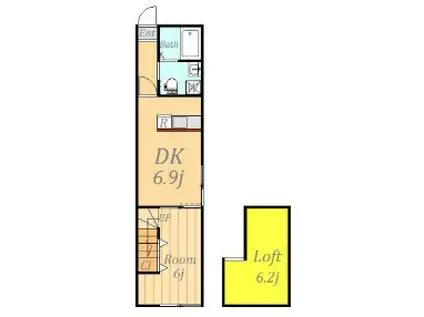 LEN FORT 町田(1DK/2階)の間取り写真