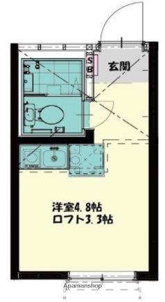 ヒルズ TOR(ワンルーム/1階)の間取り写真