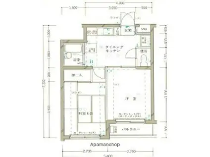 アクトピア金沢文庫(2DK/4階)の間取り写真