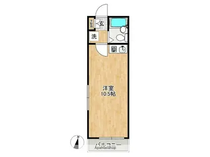 藤沢朝日町ダイカンプラザ(ワンルーム/5階)の間取り写真