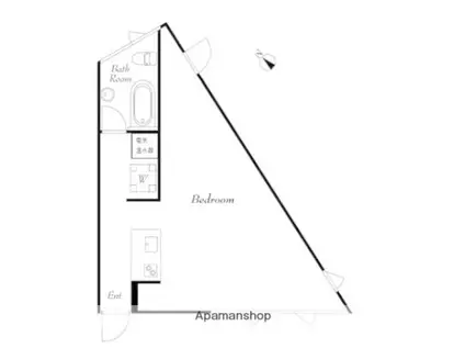 WEEKEND HOUSE ALLEY(ワンルーム/3階)の間取り写真