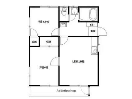 MIKI・HOUSE(2LDK/1階)の間取り写真