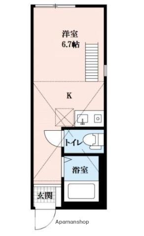 G・Aヒルズ上大岡Ⅱ(ワンルーム/1階)の間取り写真