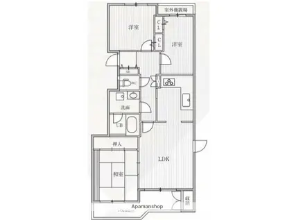 TSGARDEN横浜反町(3LDK/5階)の間取り写真