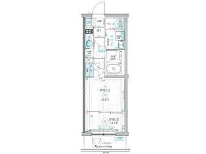 ブライズ二子新地(2K/3階)の間取り写真