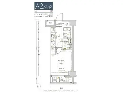 KNOTS新丸子(1K/1階)の間取り写真