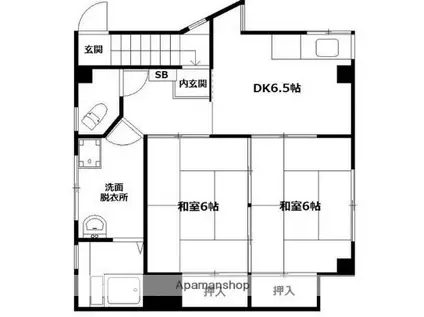 清田アパート(2DK/3階)の間取り写真