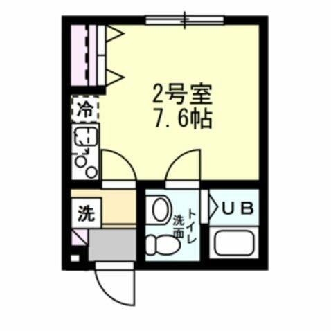 ベイルーム辻堂元町2(ワンルーム/1階)の間取り写真