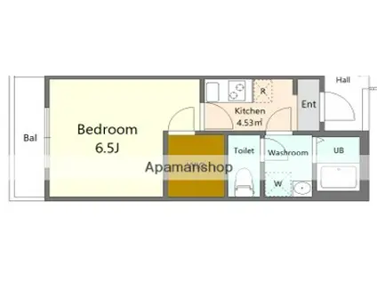 エル・ブルーム鶴ヶ峰(1K/3階)の間取り写真