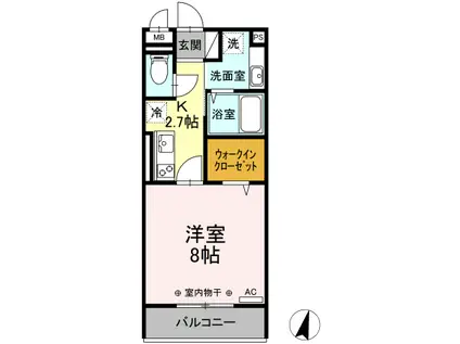 レスポワール ゼクス(1K/3階)の間取り写真