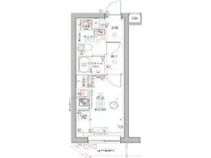 クレヴィスタ阪東橋(ワンルーム/7階)の間取り写真