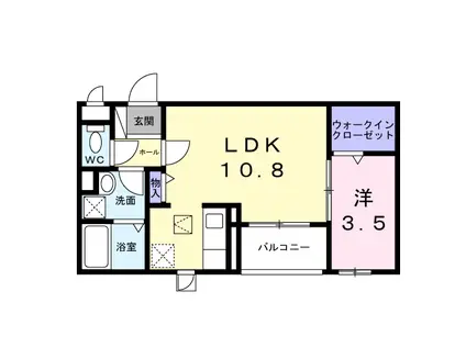 パレ・コンフォール(1LDK/1階)の間取り写真