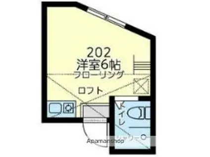 ユニテックホームズ(ワンルーム/2階)の間取り写真