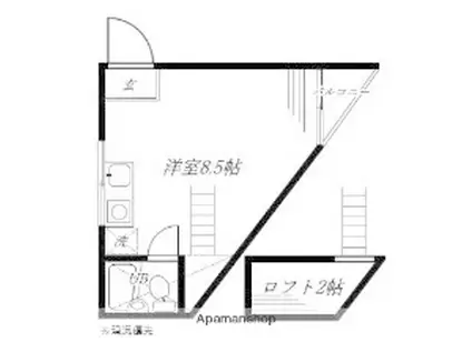 STAGE1(ワンルーム/3階)の間取り写真