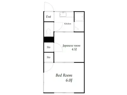 新大津ハイツ(2K/2階)の間取り写真