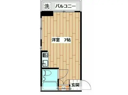 ユーコート大口II(ワンルーム/3階)の間取り写真