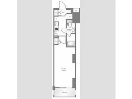 アイル川崎ステーションプラザ(1K/4階)の間取り写真