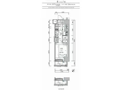 RELUXIA伊勢佐木長者町(ワンルーム/3階)の間取り写真