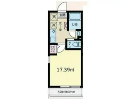 リュクスメゾンヘイアン(1K/2階)の間取り写真