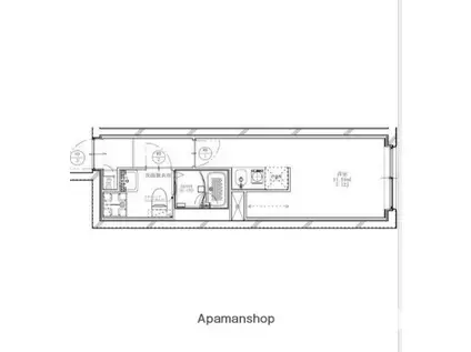 フラシア新蒲田(1K/2階)の間取り写真