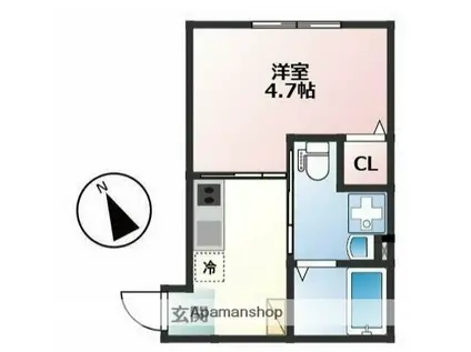 LINOA TSURUGAMINE(1K/2階)の間取り写真