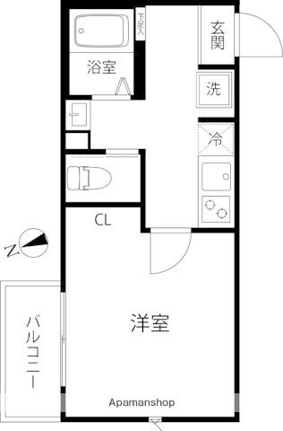 TS CUORE三ツ境Ⅰ(1K/3階)の間取り写真