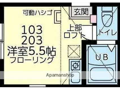 ユナイト星川フレンチクルーラー(ワンルーム/1階)の間取り写真