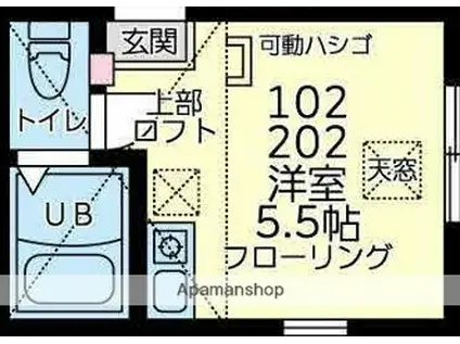 ユナイト星川フレンチクルーラー(ワンルーム/2階)の間取り写真