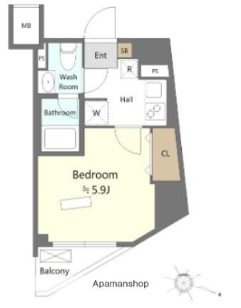 SHOKEN RESIDENCE横浜戸部Ⅲ(1K/7階)の間取り写真
