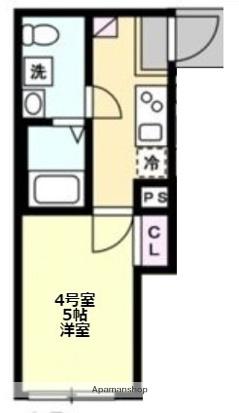 ベルフォレスタ(1K/2階)の間取り写真