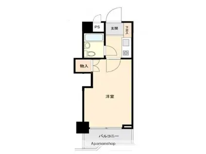 ライオンズマンション東神奈川(1K/8階)の間取り写真