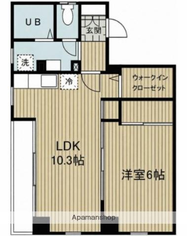 カーサ・フィオーレ(1LDK/4階)の間取り写真